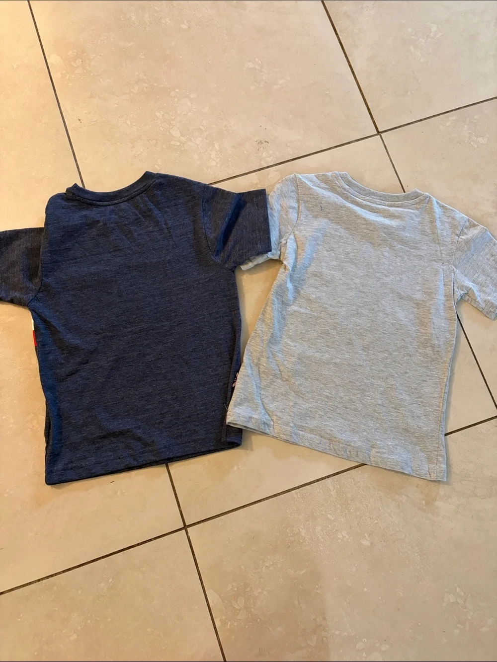 The North Face Boys' Navy Tee with Red, White & Blue Stripe